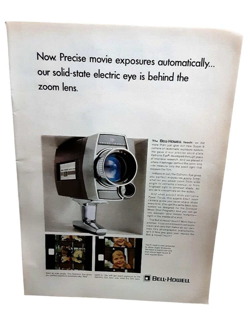 1967 Bell & Howell Super 8 Camera Vintage Print Ad Movie Camera